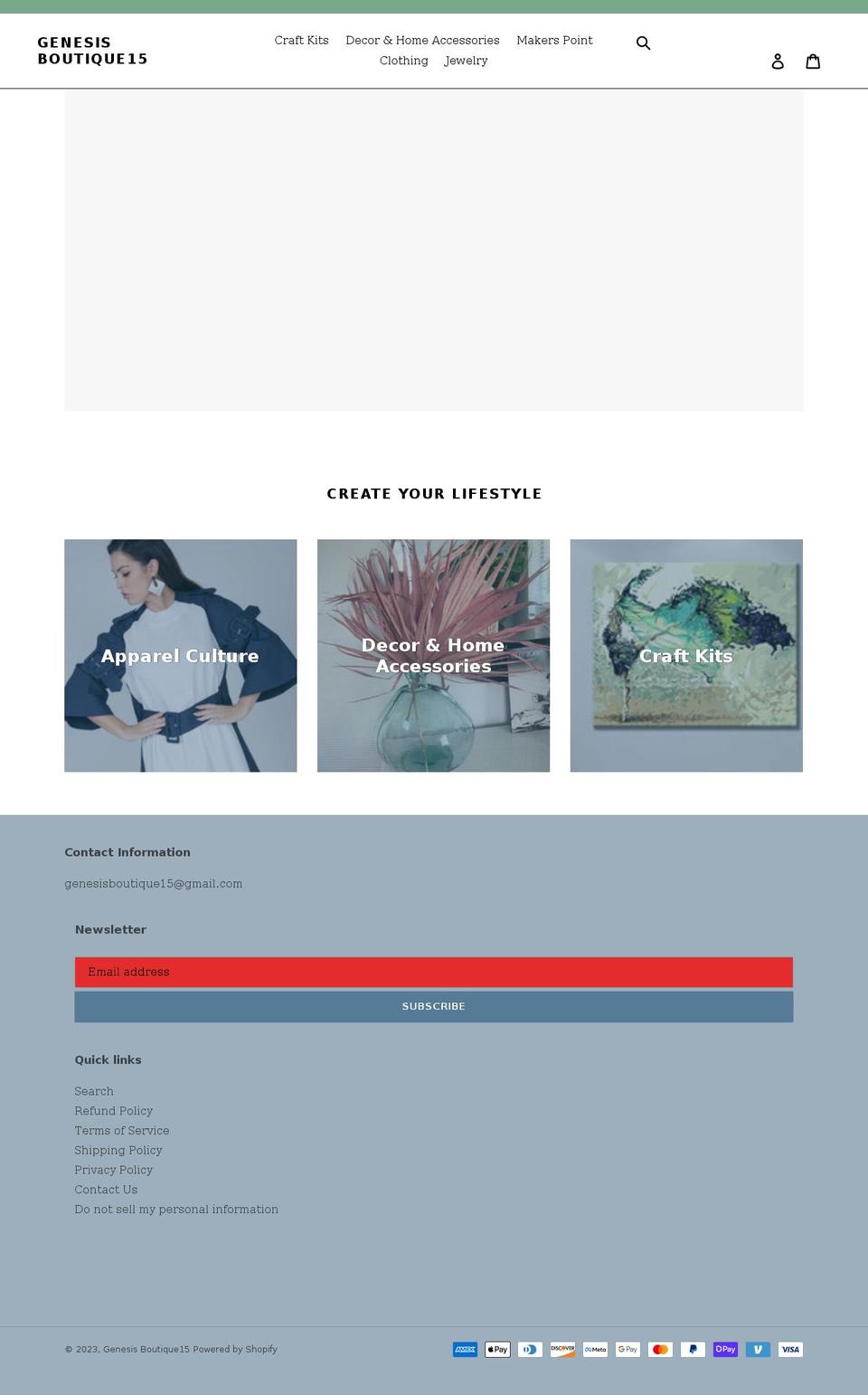 genesisboutiquestl.com shopify website screenshot