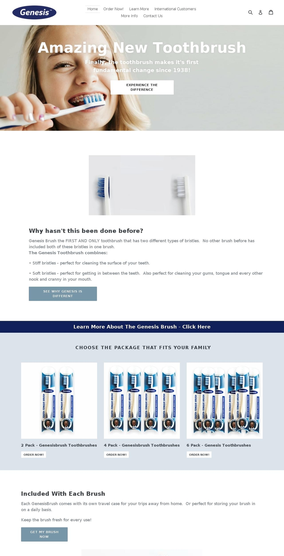 genesisbrush.com shopify website screenshot