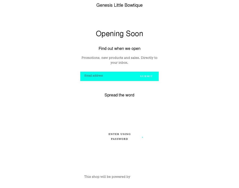 genesislittlebowtique.com shopify website screenshot
