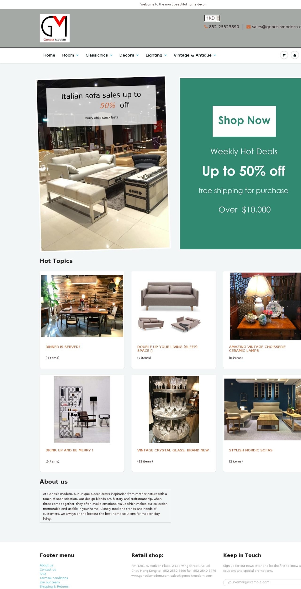 genesismodern.com — Shopify storefront screenshot
