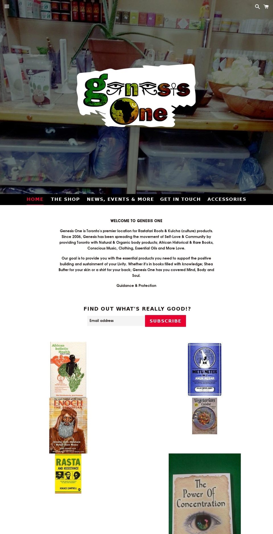 genesisoneshop.com — Shopify storefront screenshot
