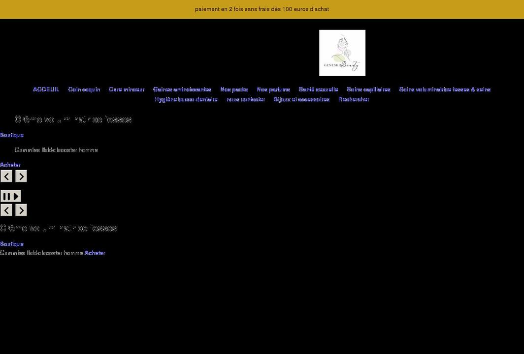 geneskin.net shopify website screenshot