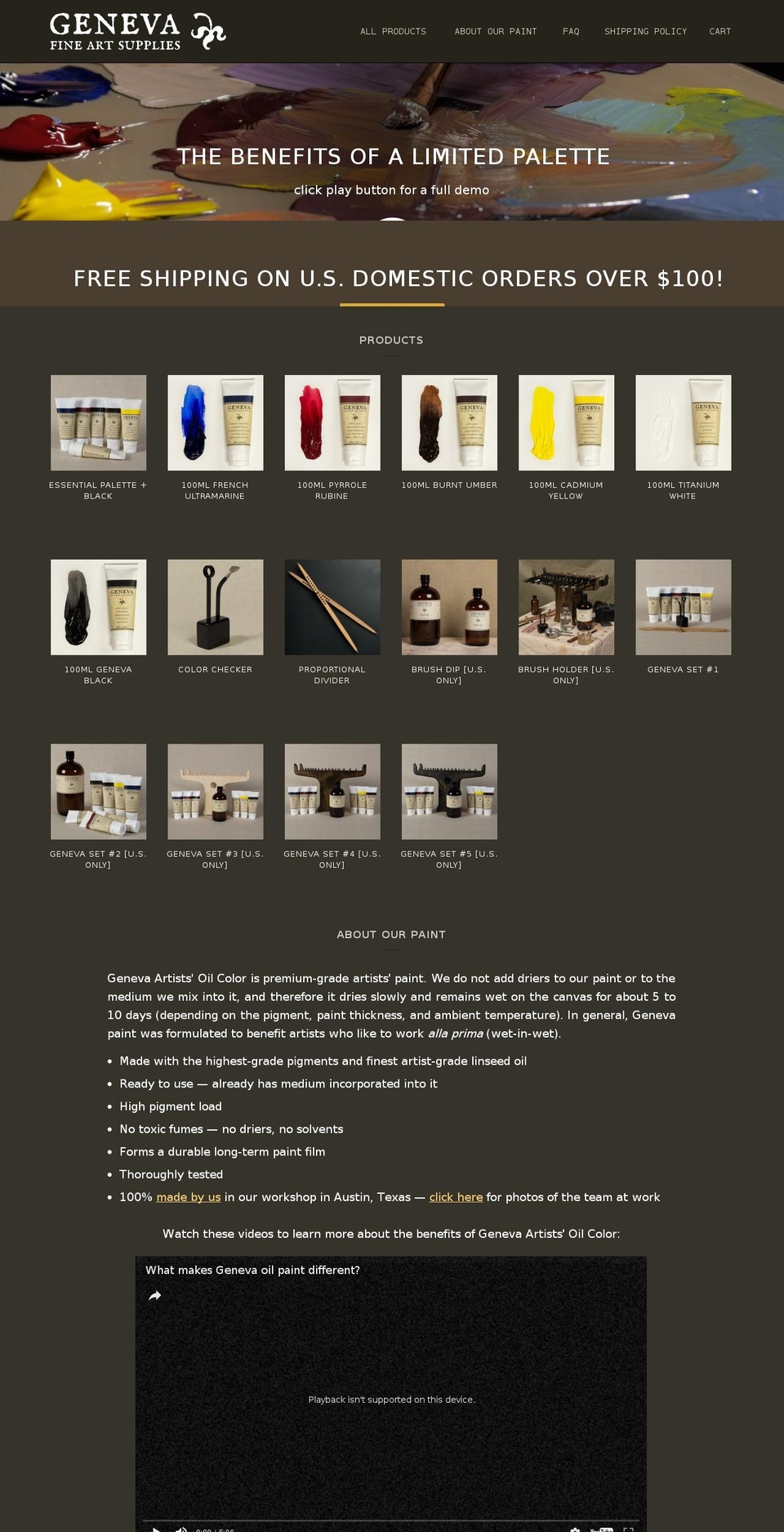 genevapaint.com shopify website screenshot