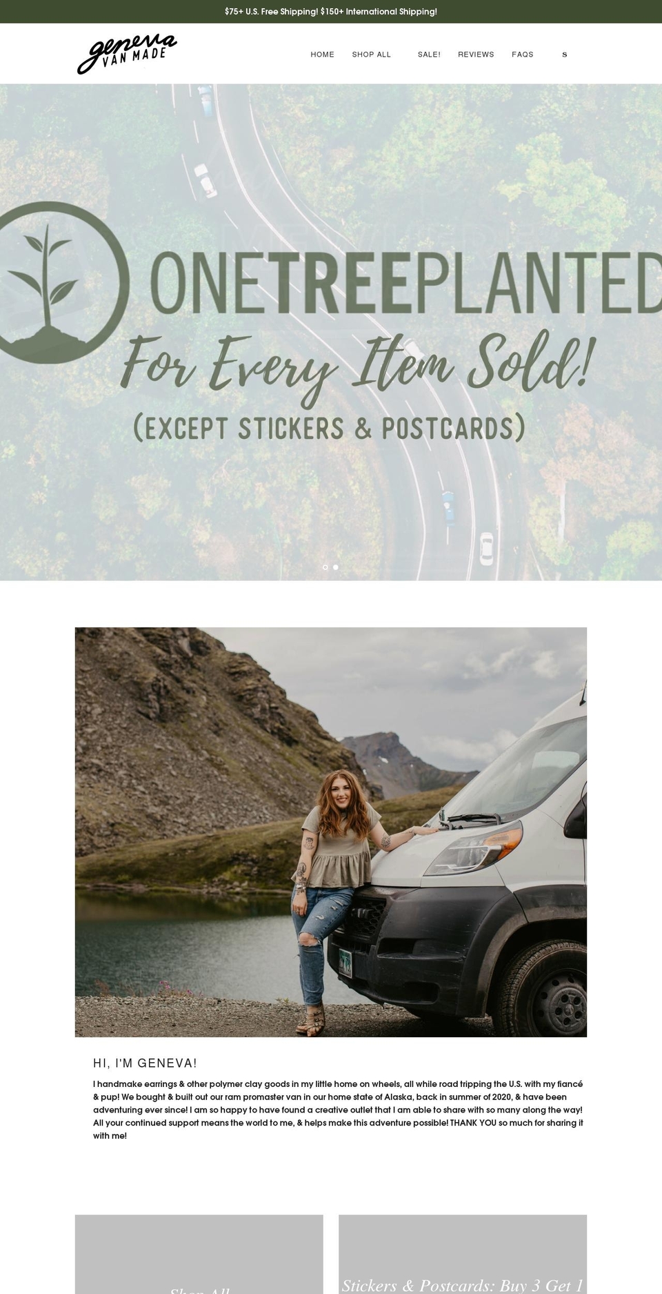 genevavanmade.com shopify website screenshot