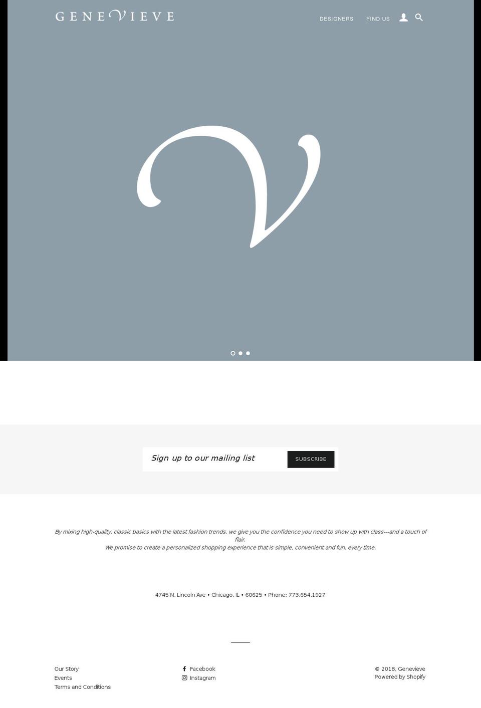 genevieveboutique.com shopify website screenshot