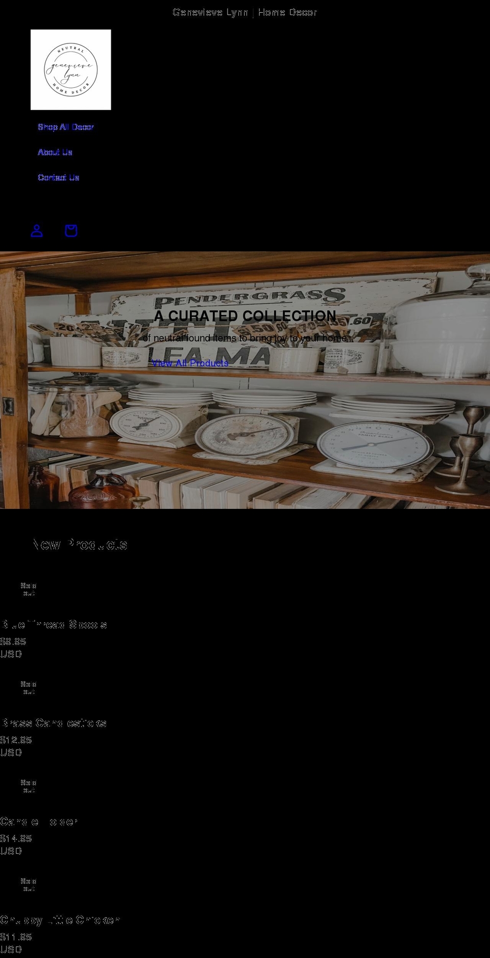 genevievelynn.com shopify website screenshot