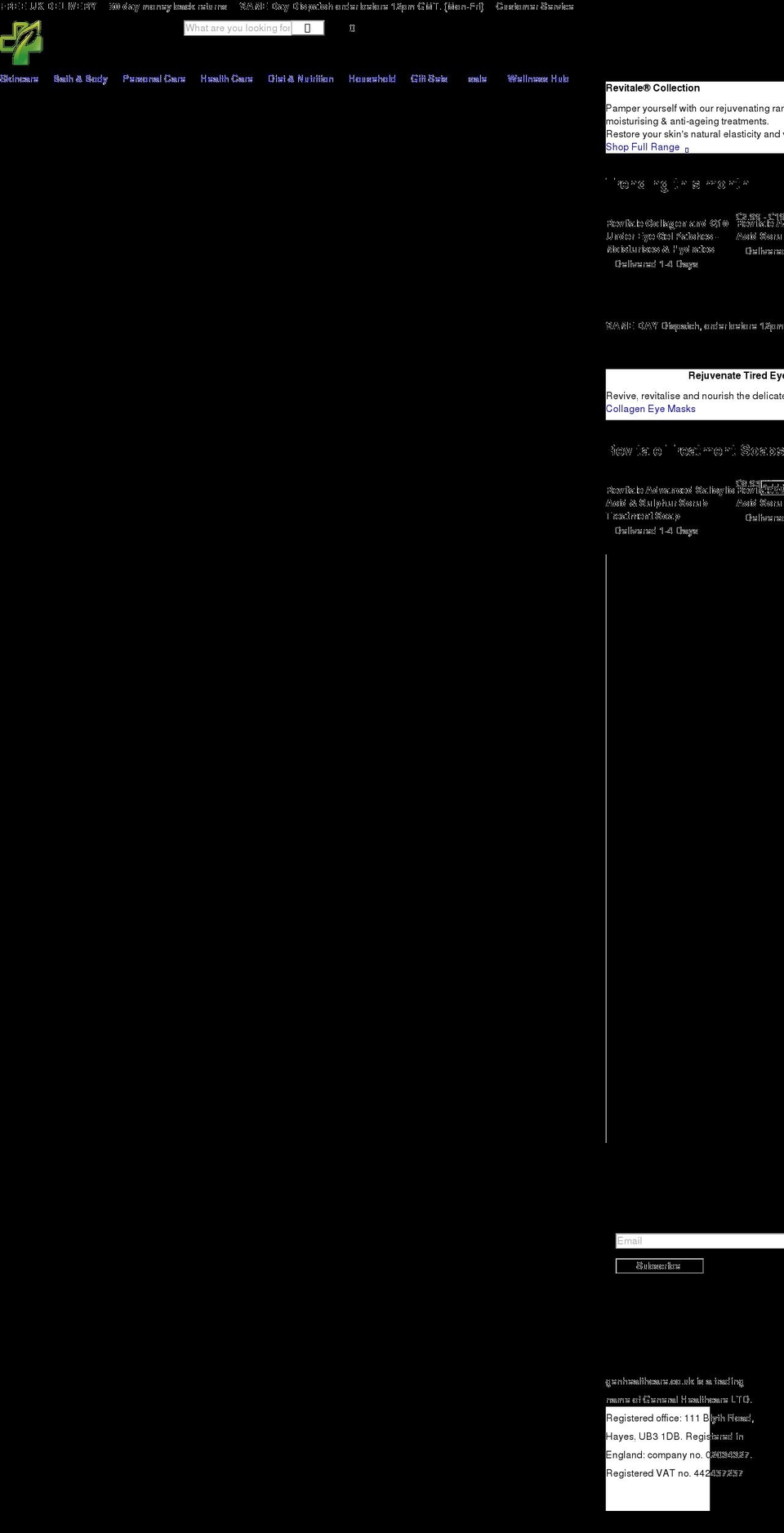 genhealthcare.co.uk shopify website screenshot