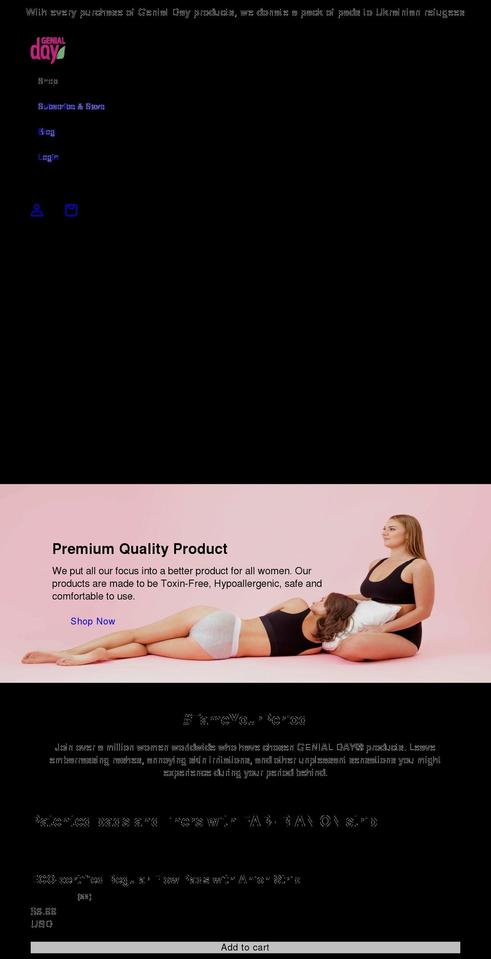 genialday.com shopify website screenshot