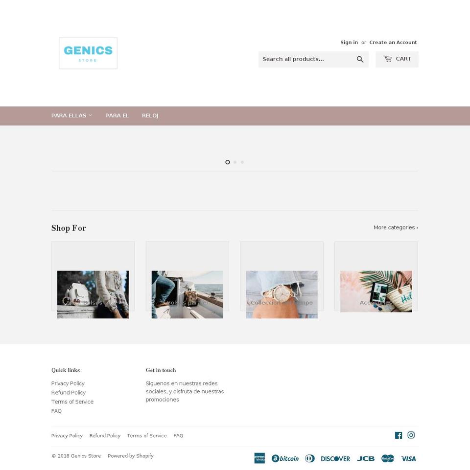 genics.store shopify website screenshot