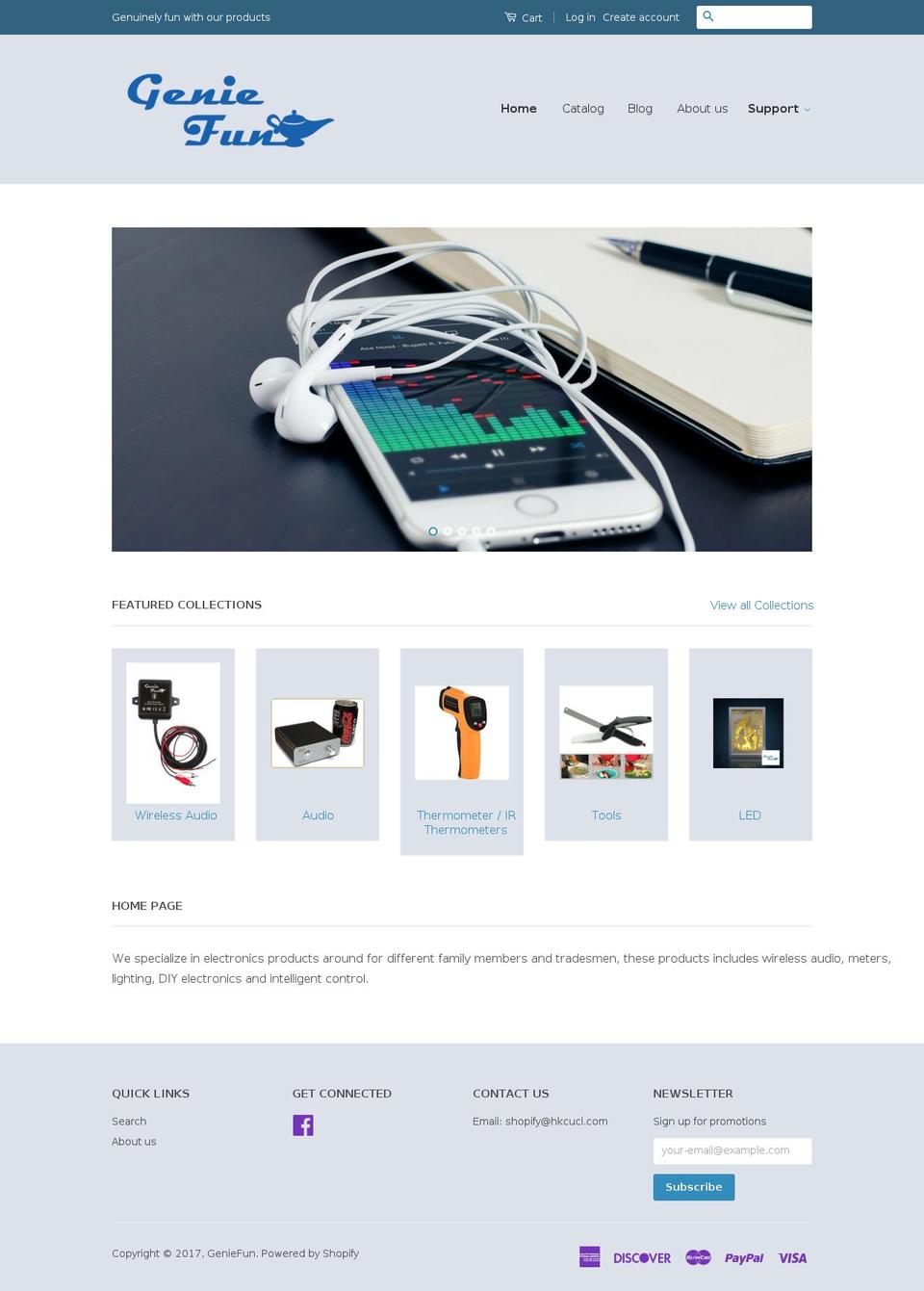geniefun.com shopify website screenshot