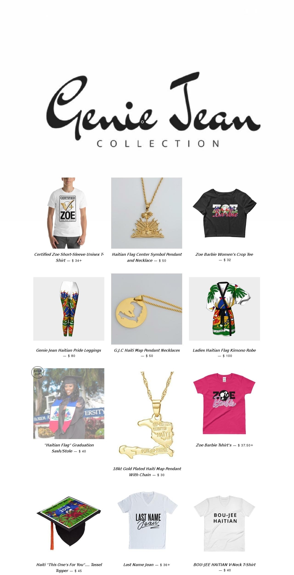 geniejean.com shopify website screenshot
