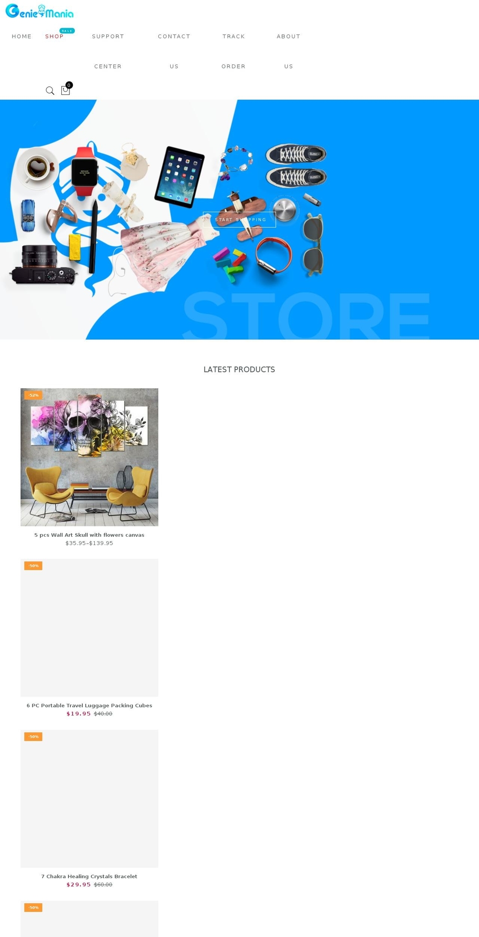 geniemania.com — Shopify storefront screenshot