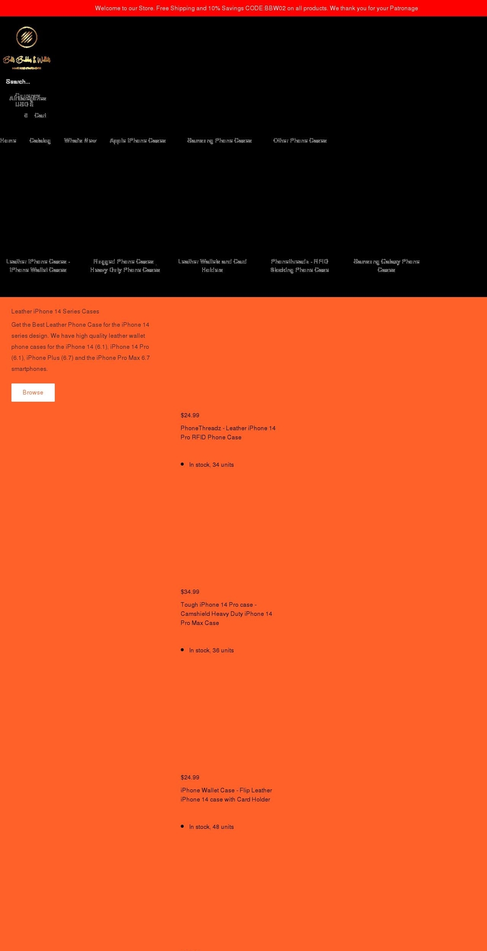 geniunerawhideleather.com shopify website screenshot