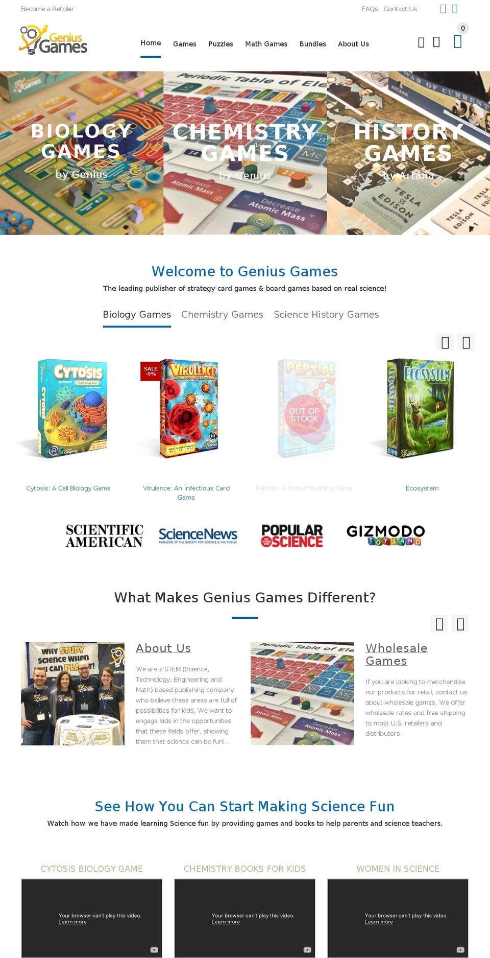 genius-games.eu shopify website screenshot