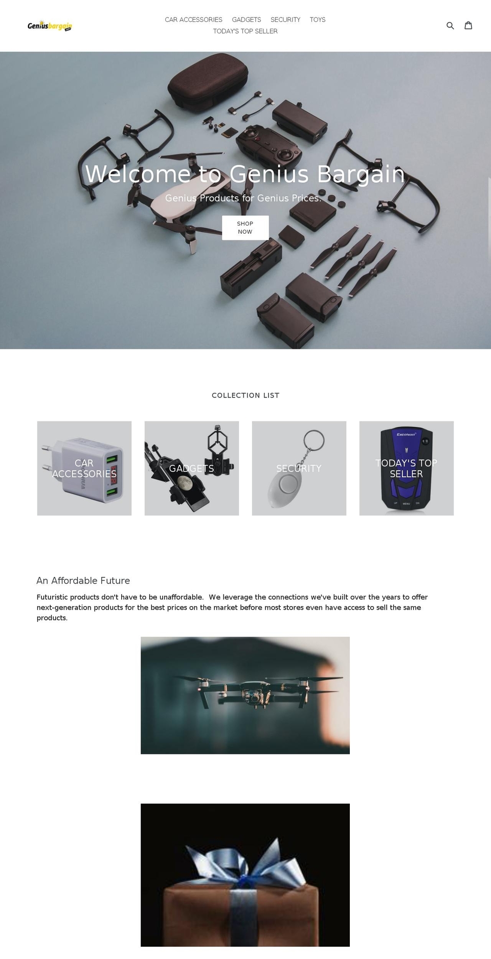 geniusbargain.com — Shopify storefront screenshot