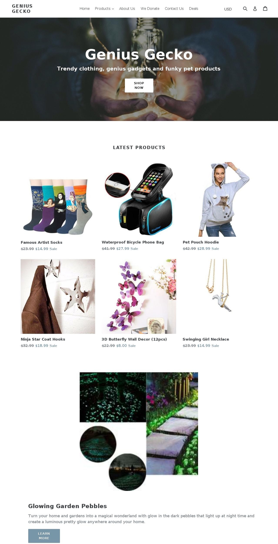GG Theme Shopify theme site example geniusgecko.com