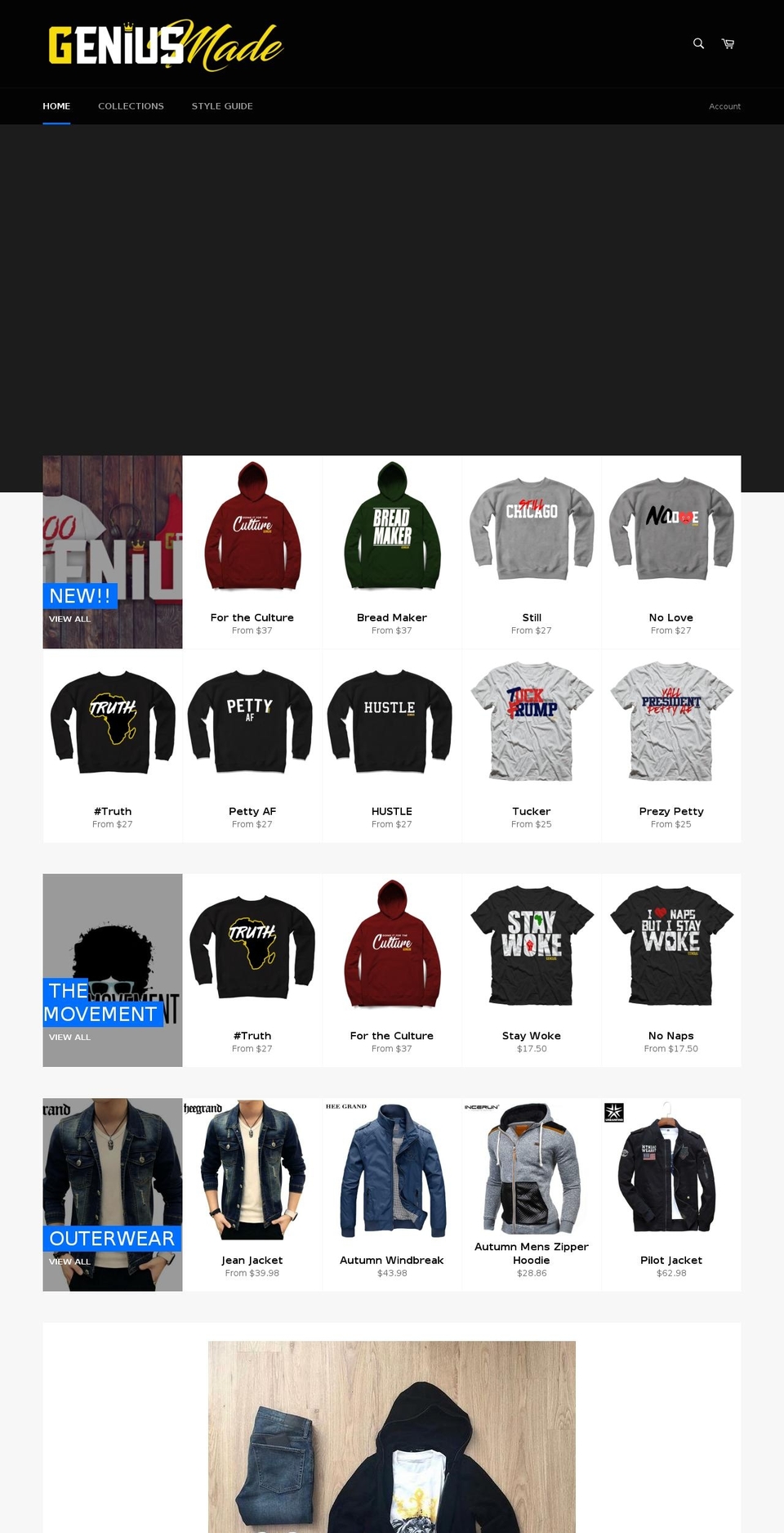 geniusmade.com — Shopify storefront screenshot