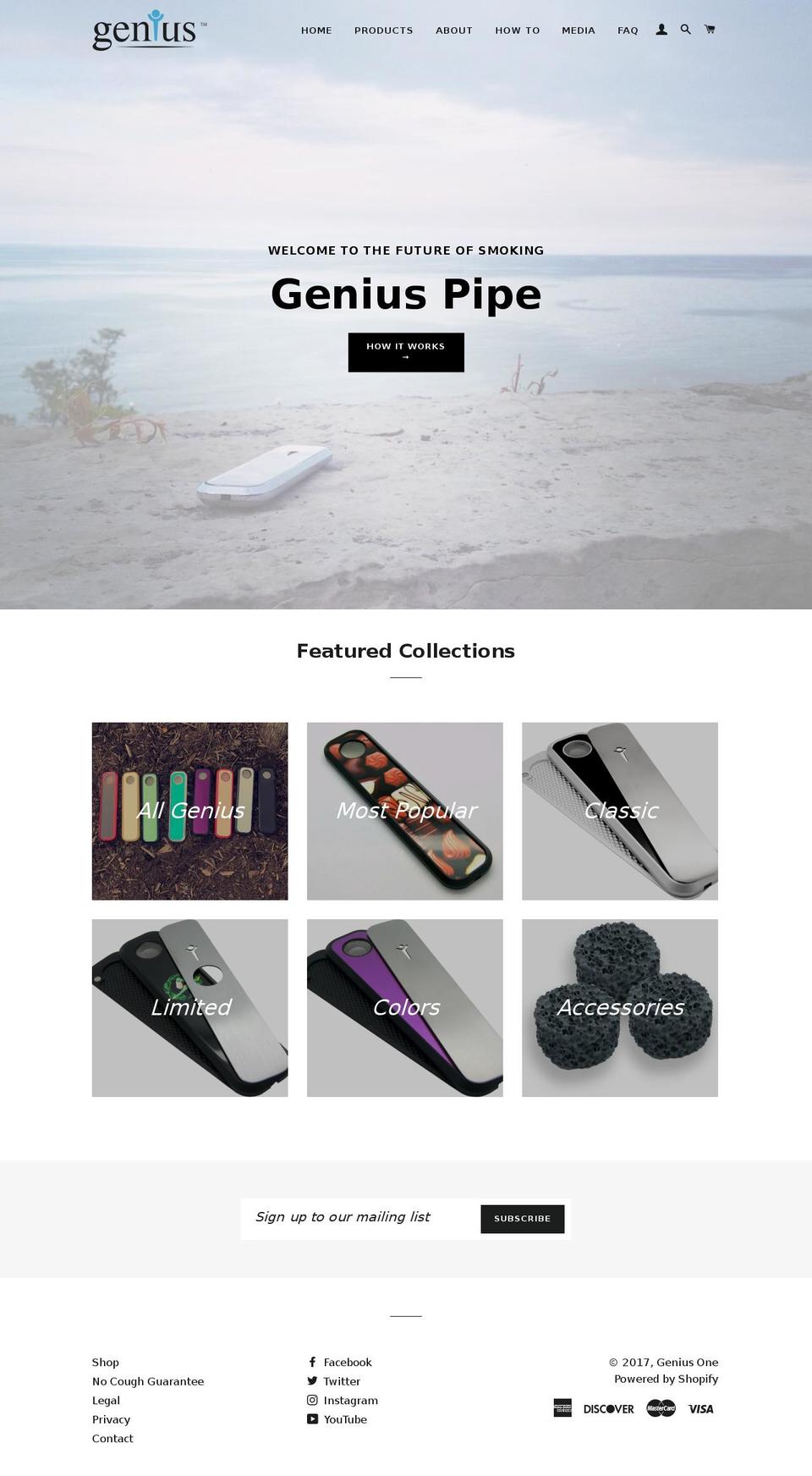 geniuspipes.com shopify website screenshot