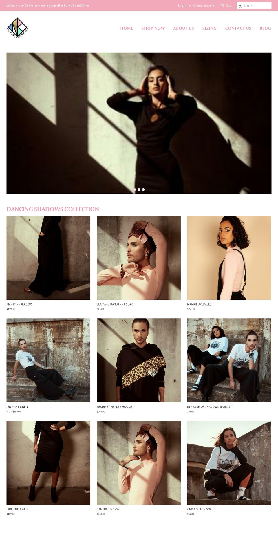 genkstasy.com — Shopify storefront screenshot