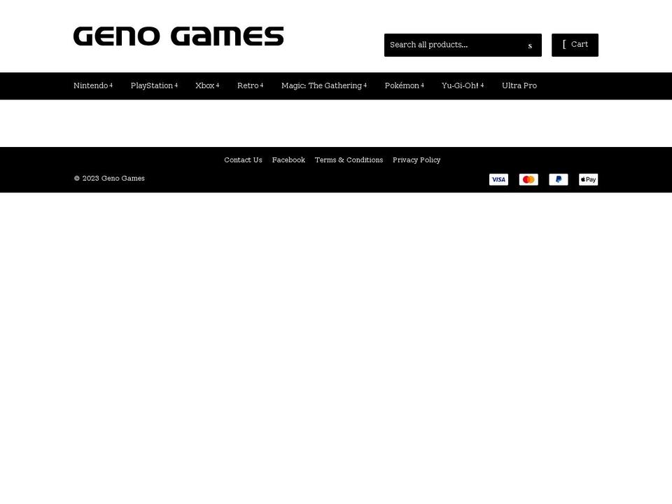 genogames.ca shopify website screenshot