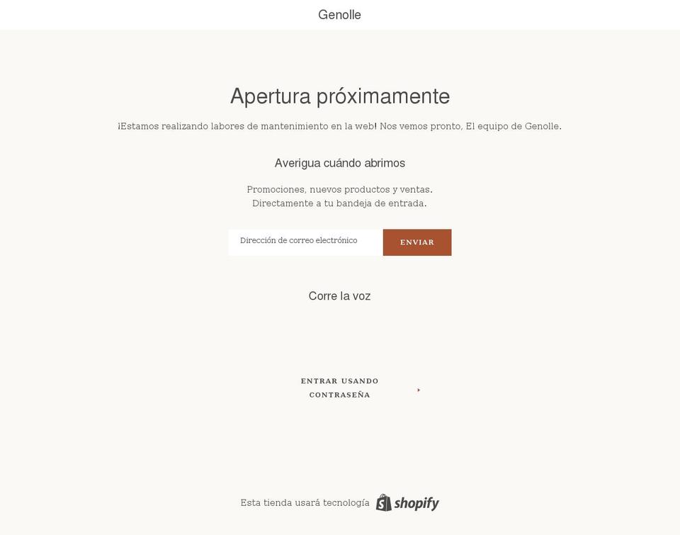 genolle.com shopify website screenshot