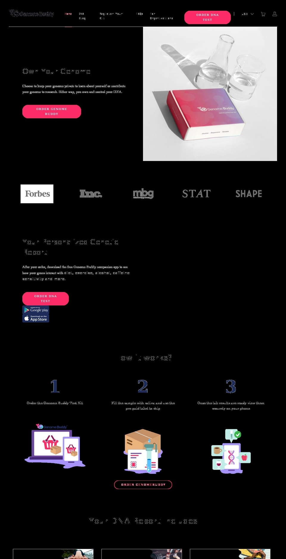 genomebuddy.com shopify website screenshot
