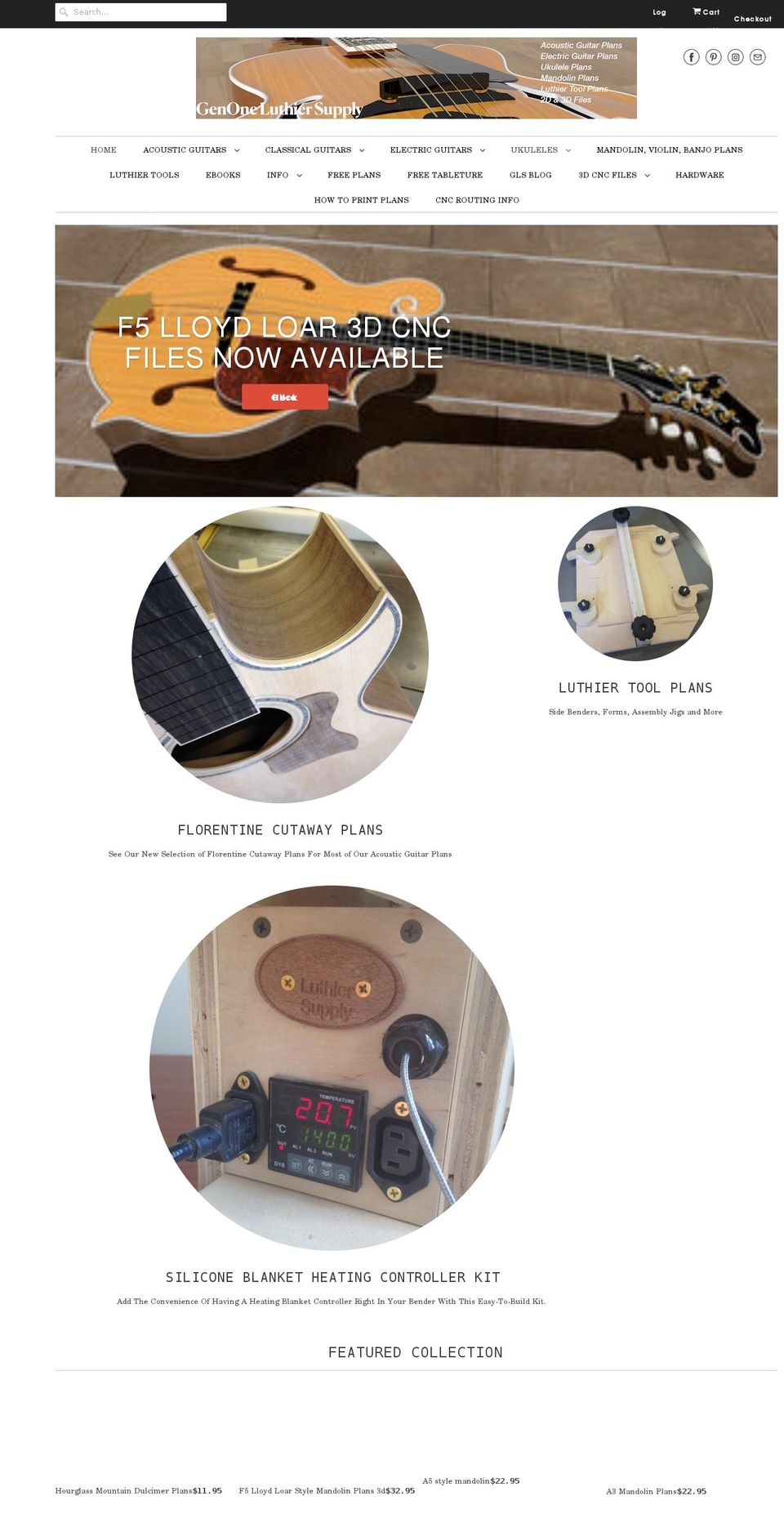genone-luthier-supply.com shopify website screenshot