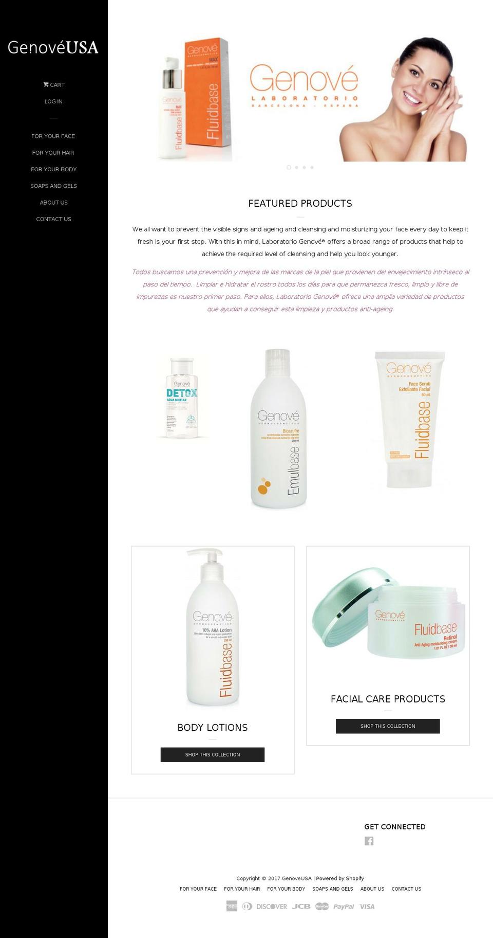 genoveusa.com shopify website screenshot