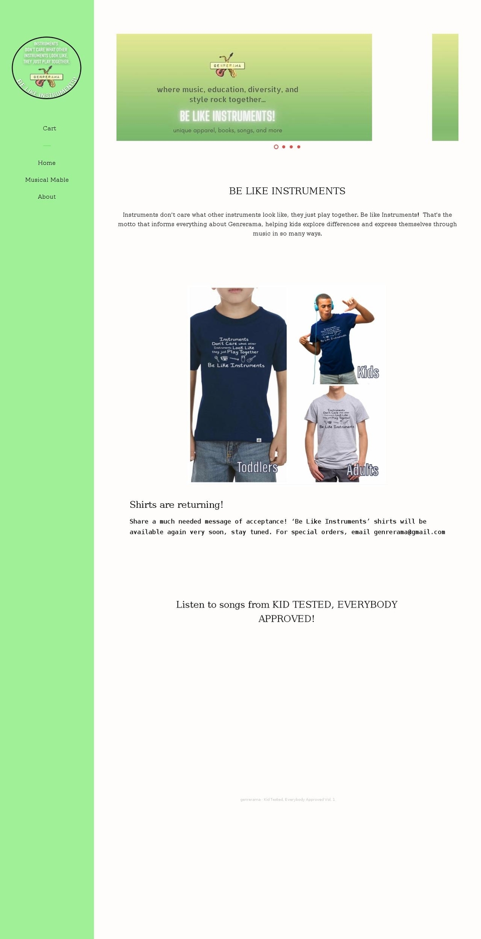 genrerama.com shopify website screenshot