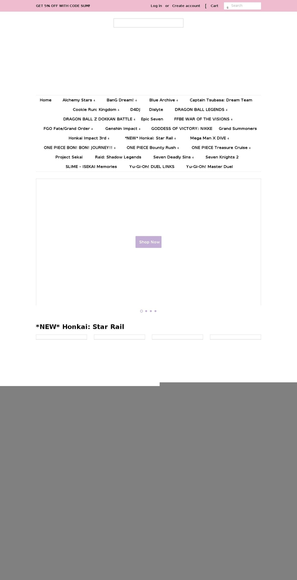 genshinaccount.com shopify website screenshot