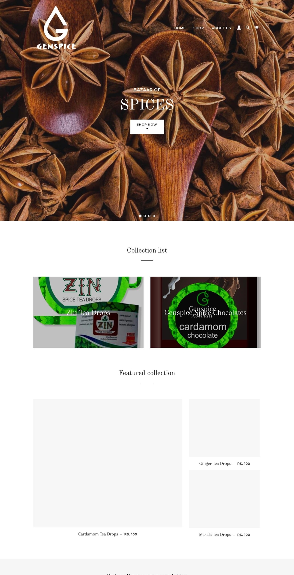 genspice.com — Shopify storefront screenshot