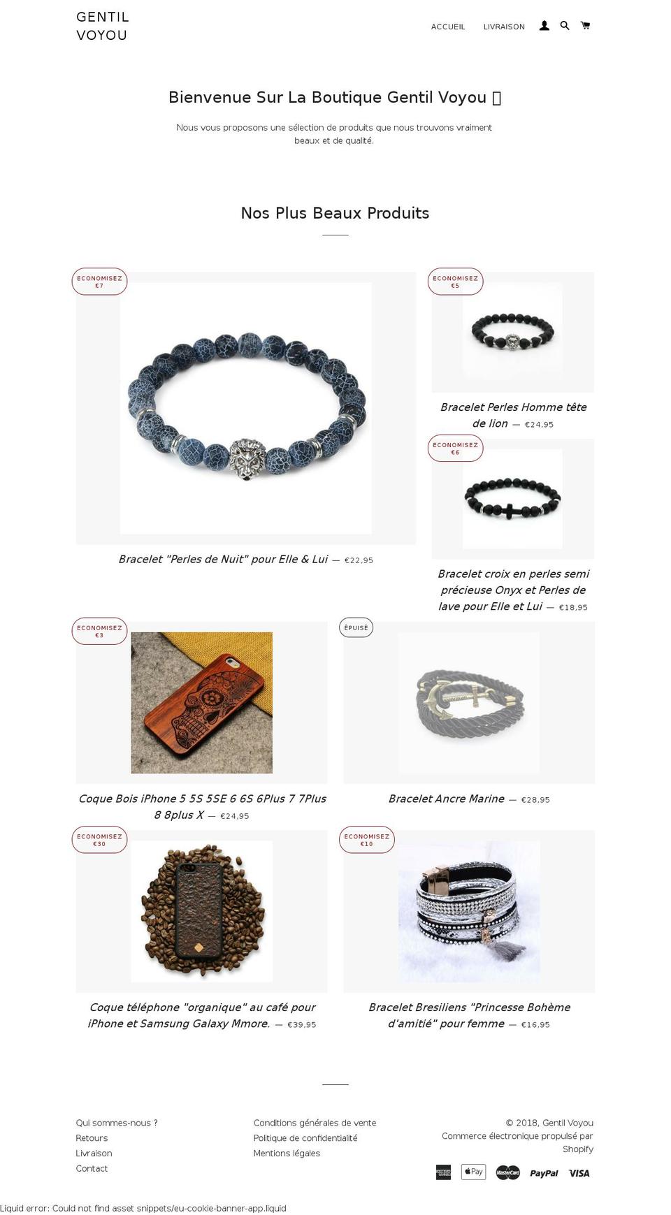 gentilvoyou.com — Shopify storefront screenshot