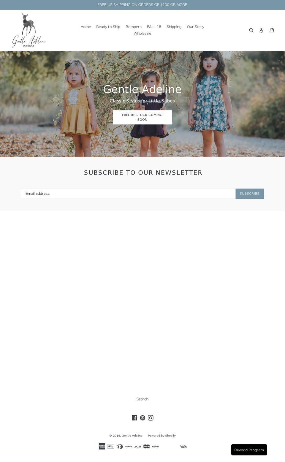 gentleadeline.com — Shopify storefront screenshot