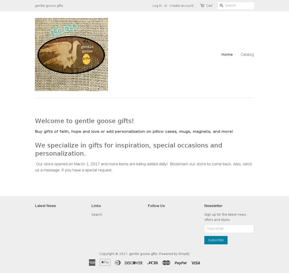 gentlegoose.com shopify website screenshot