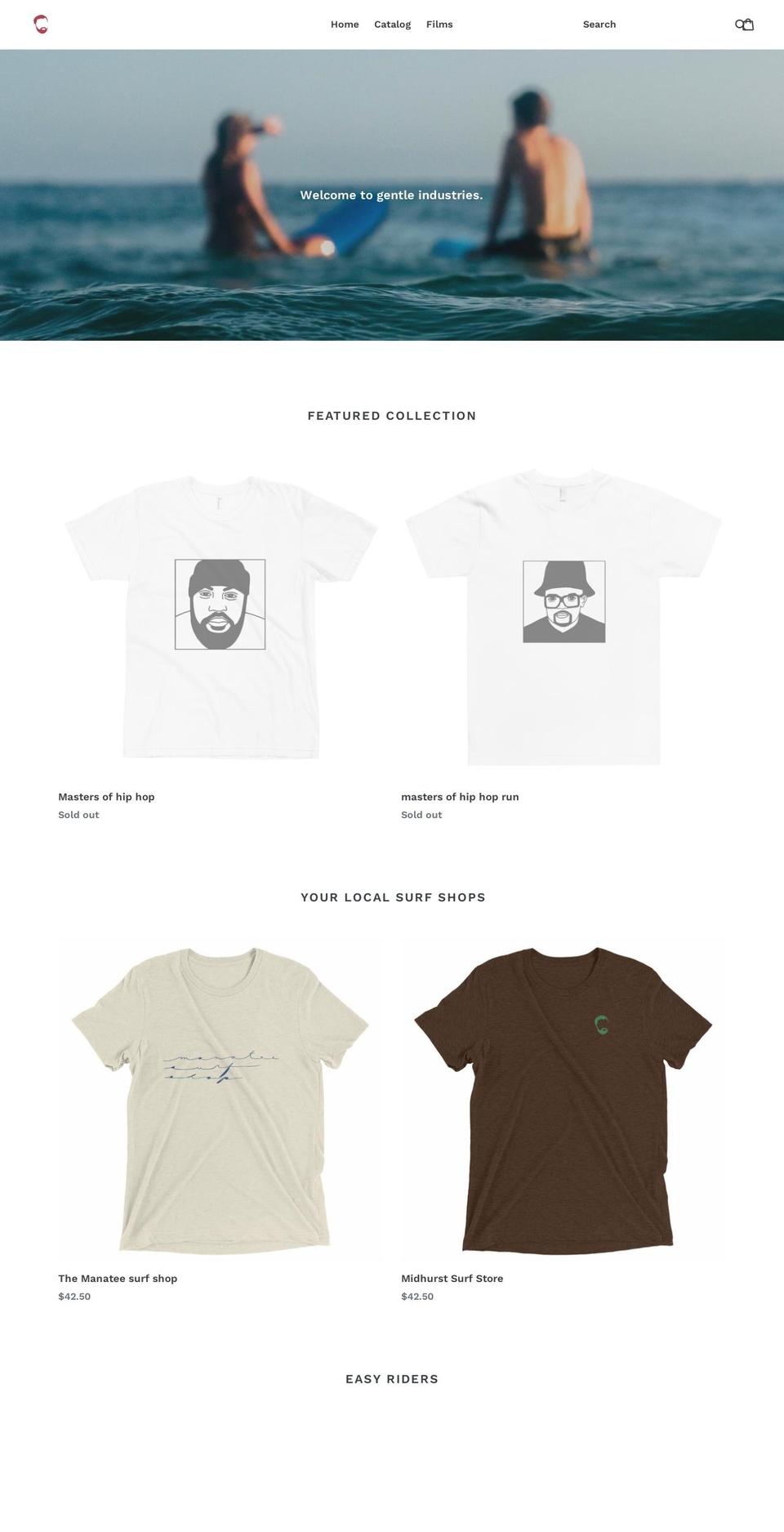 gentleindustries.com shopify website screenshot