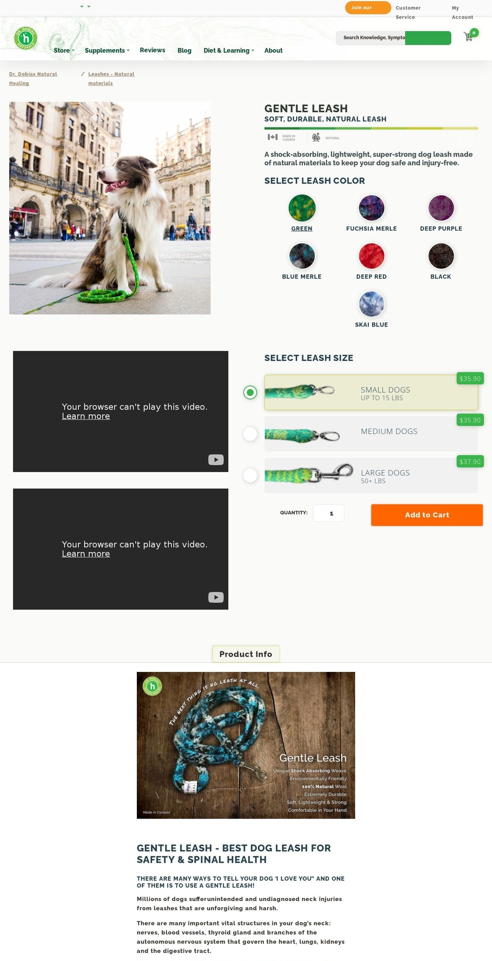 Reviews Page - 8-20 Shopify theme site example gentleleash.com