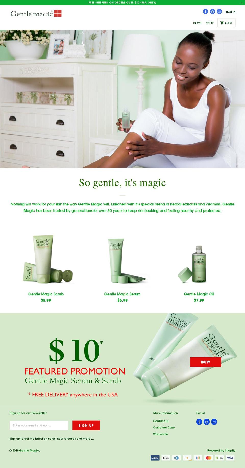 gentlemagic.com — Shopify storefront screenshot
