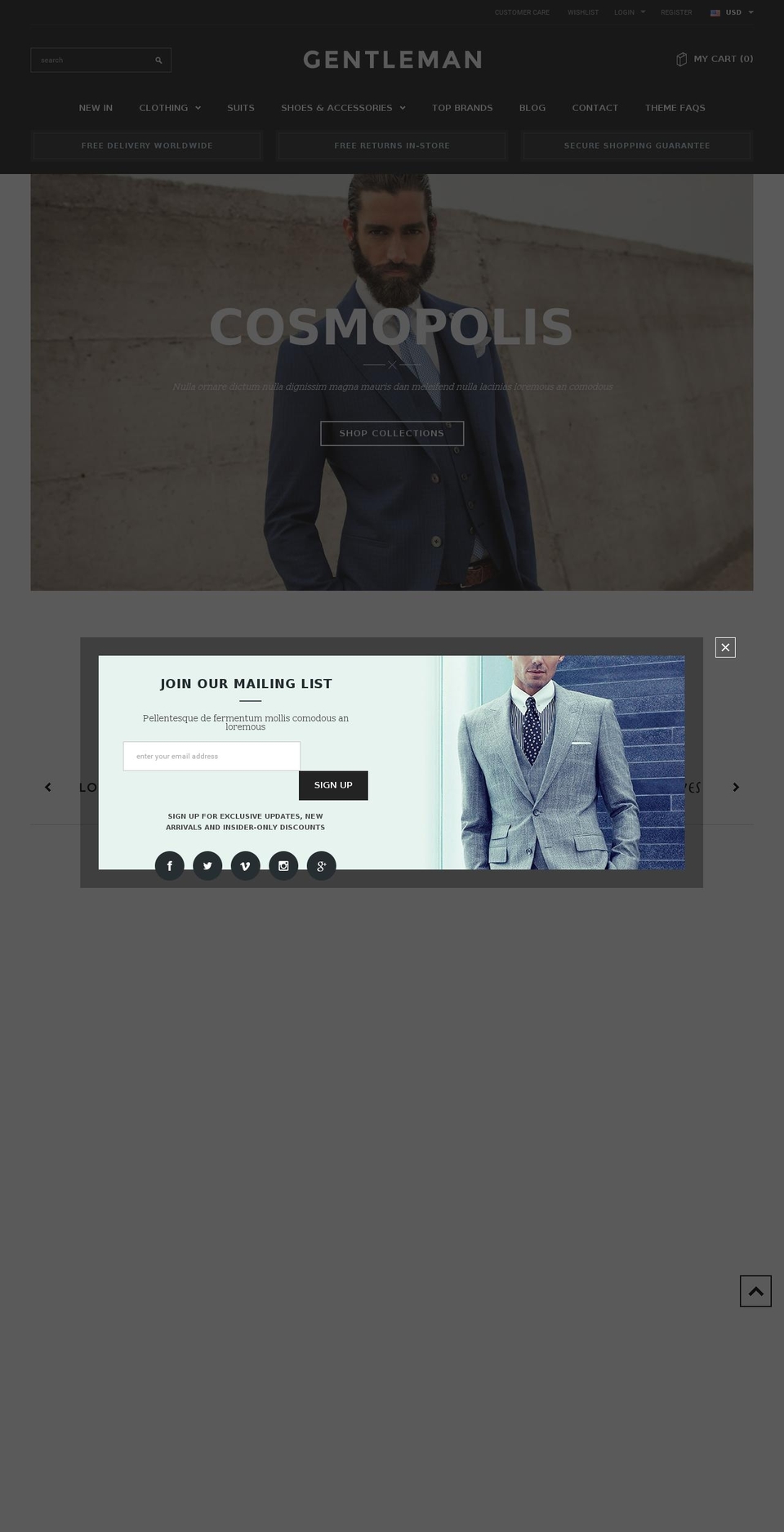 Gentleman--- Shopify theme site example gentleman-demo.myshopify.com