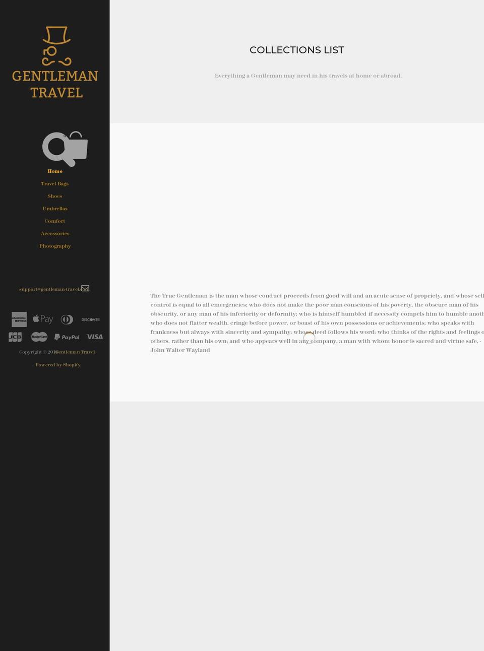 gentleman-travel.com — Shopify storefront screenshot