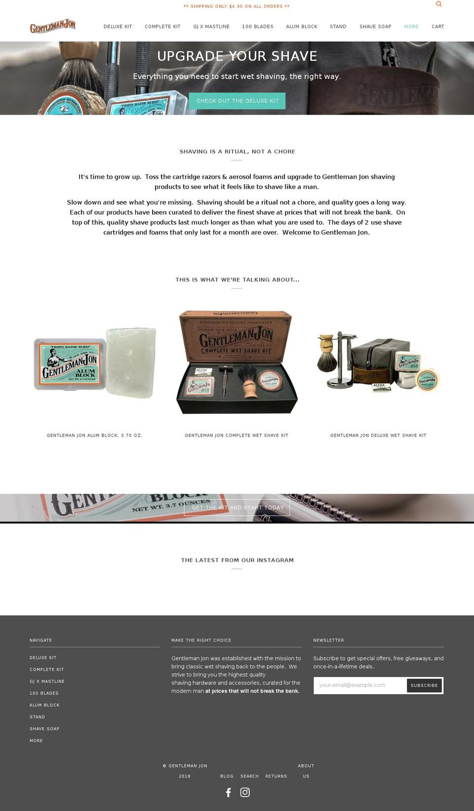 gentlemanjons.com — Shopify storefront screenshot