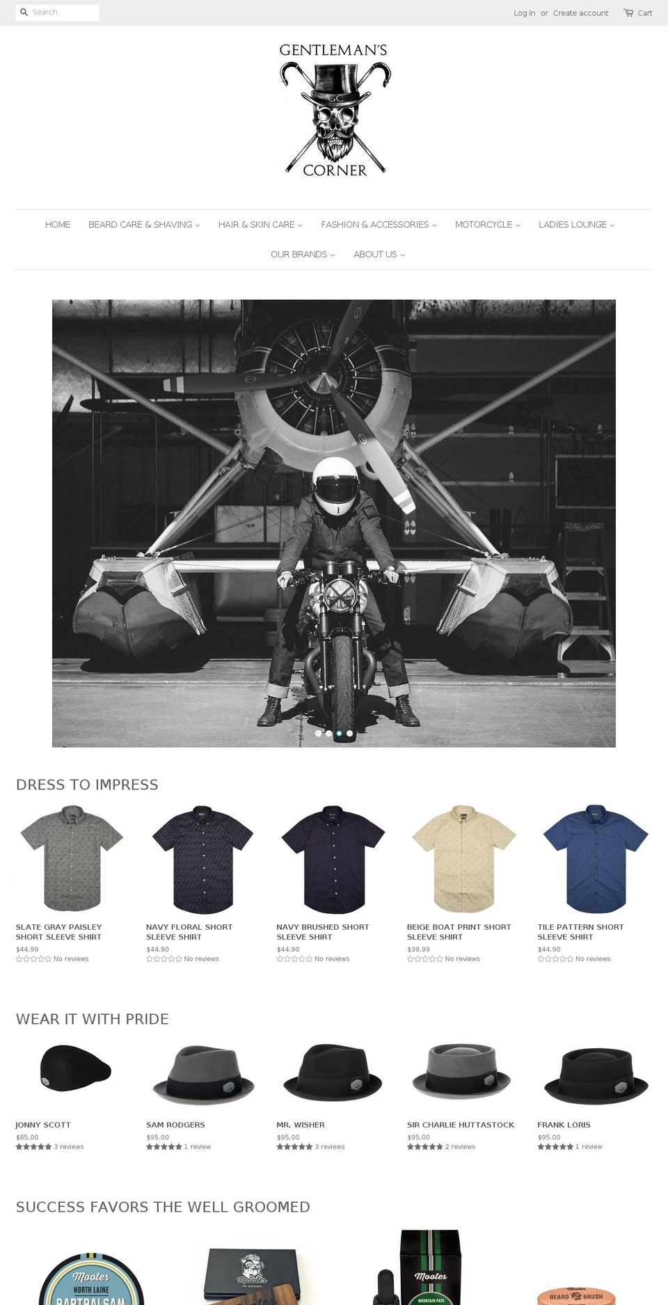 gentlemans-corner.com shopify website screenshot
