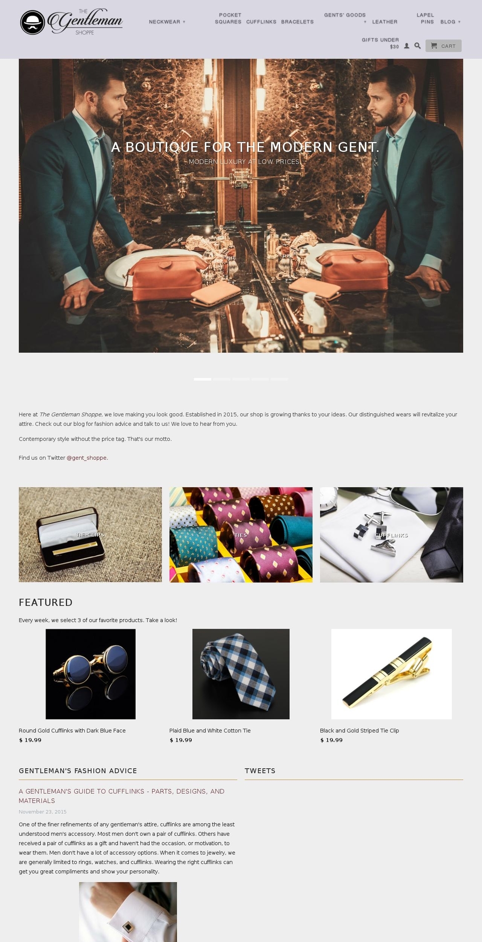 gentlemanshoppe.net shopify website screenshot