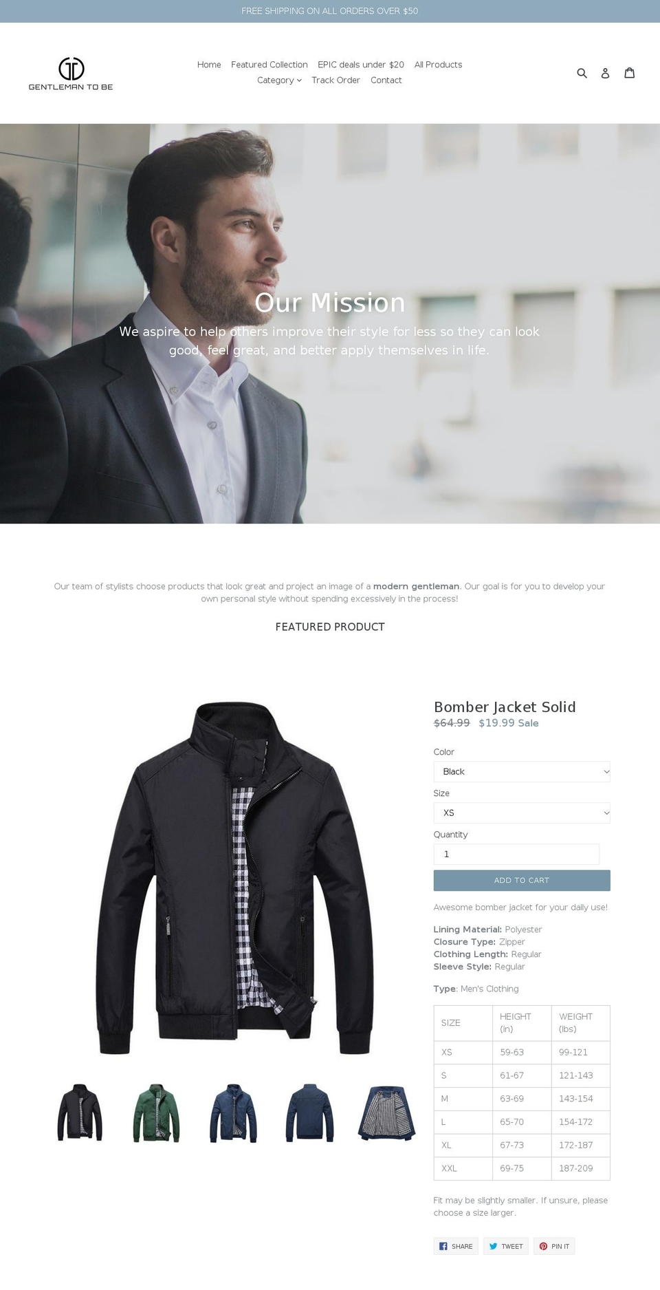 gentlemantobe.com shopify website screenshot