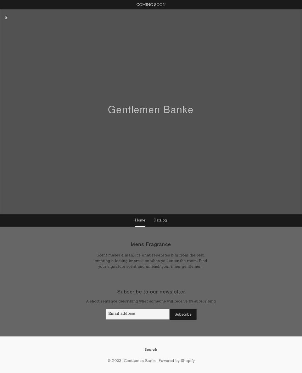 gentlemenbanke.com shopify website screenshot