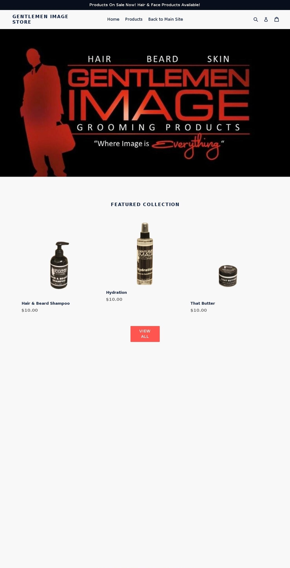 gentlemenimagestore.com — Shopify storefront screenshot