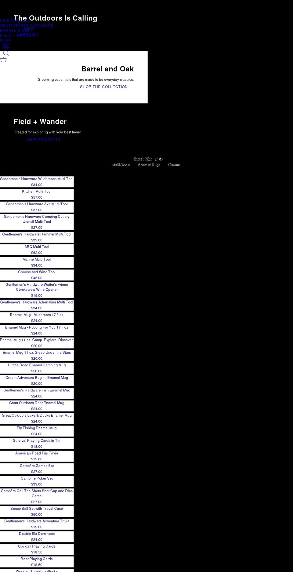 gentlemenshardware.com shopify website screenshot