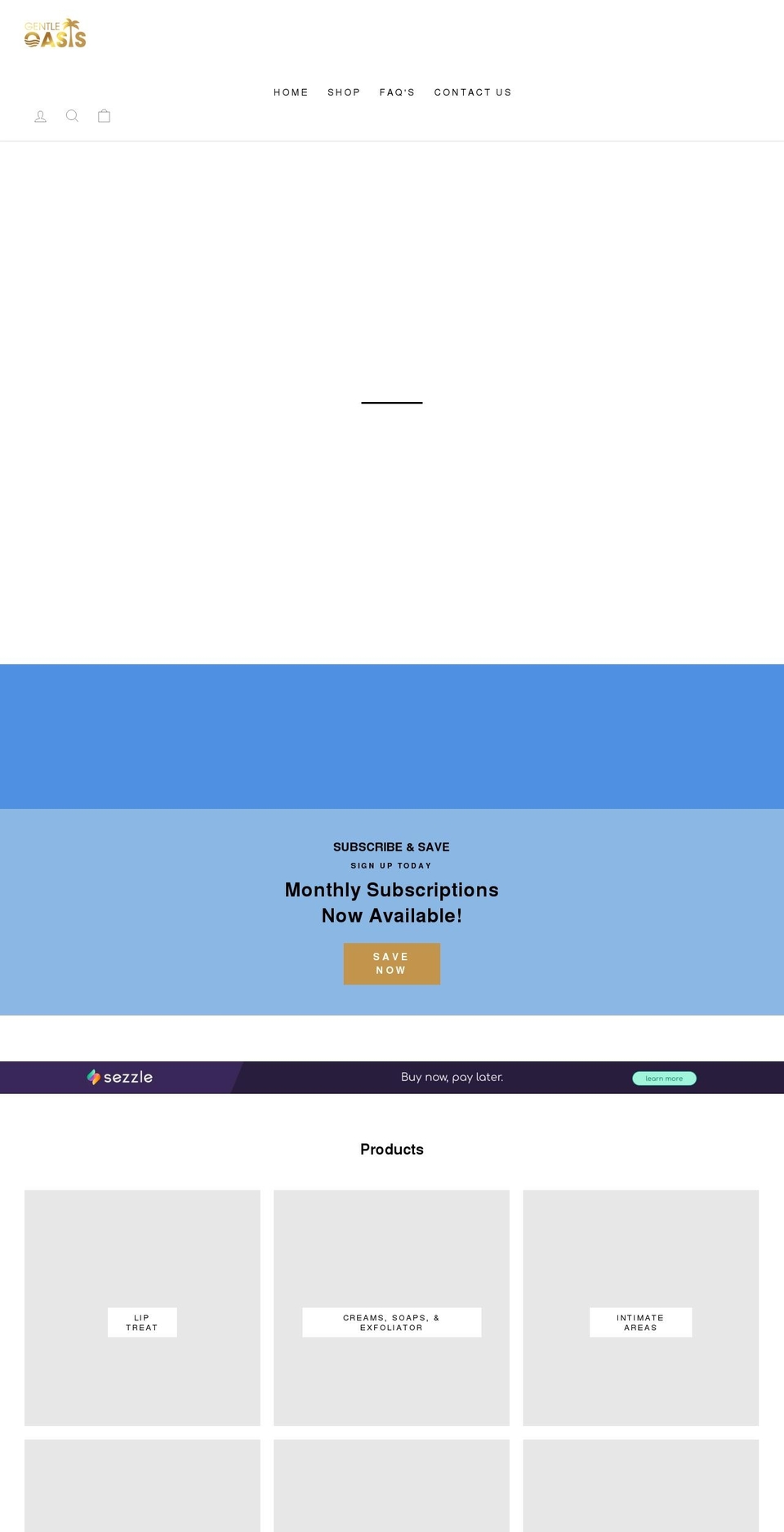 gentleoasis.com shopify website screenshot