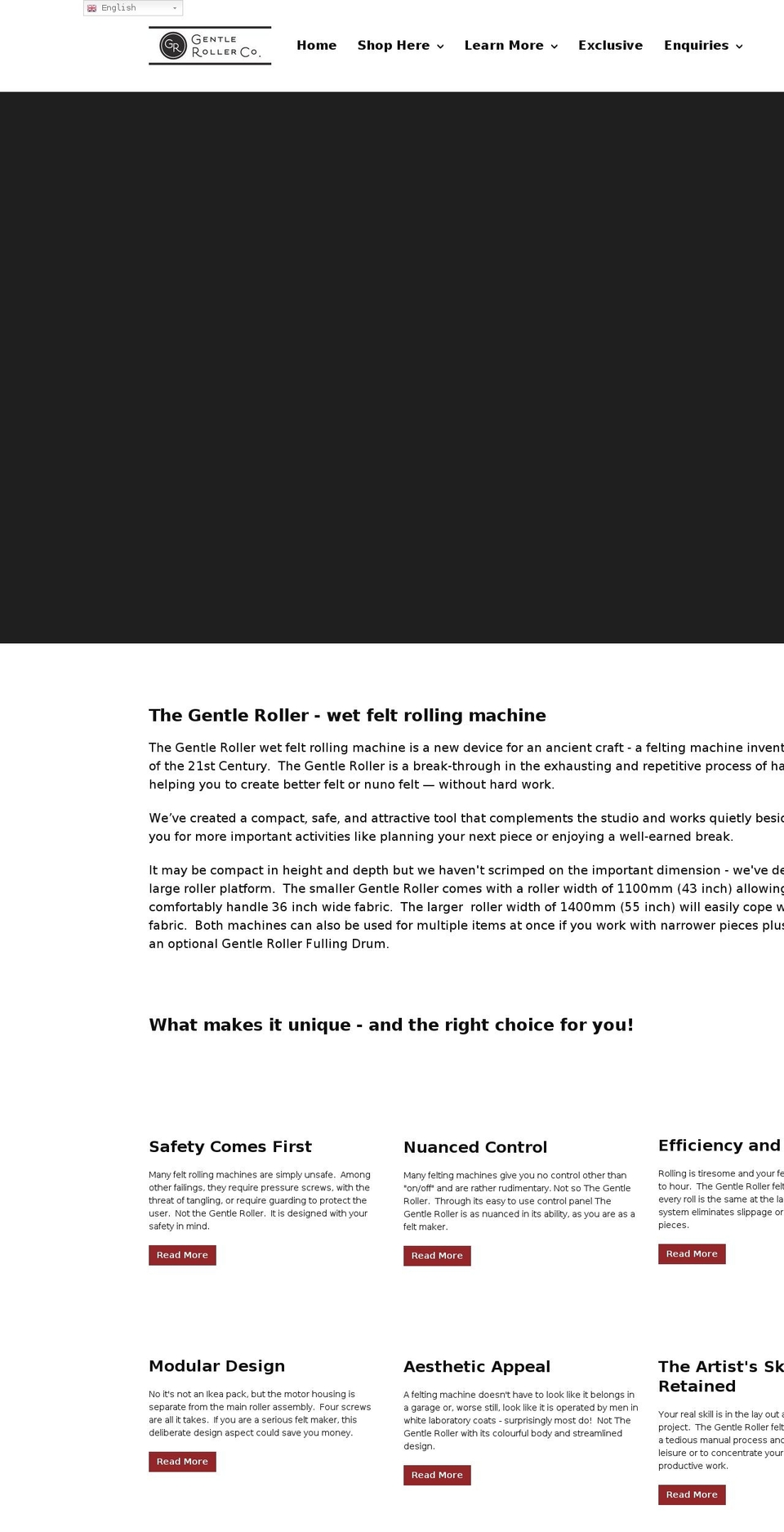 gentleroller.com — Shopify storefront screenshot