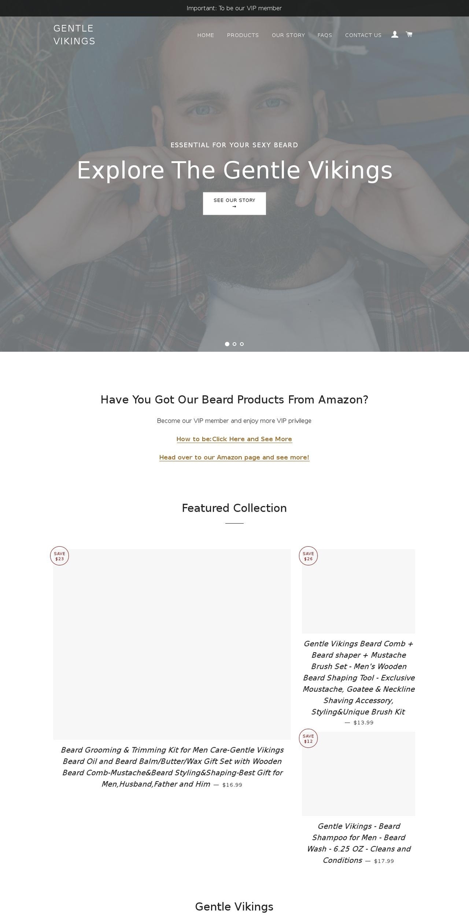 gentlevikings.com — Shopify storefront screenshot