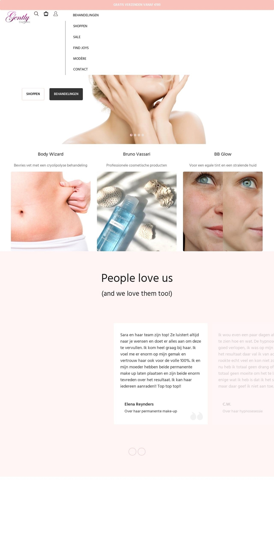 gently.be shopify website screenshot